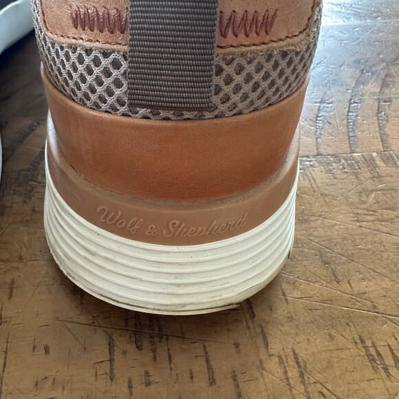 Wolf and Shepherd Men's Crossover Victory Trainer Italian Leather Mesh Shoes - Picture 10 of 15